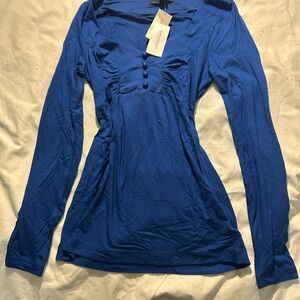 Banana Republic Royal Blue Long Sleeve Top